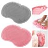 VALWORD 2-Pack Shower Foot Scrubber Mat & Back Washer, No-Bend Cleaning with Strong Suction Cups, Soft Silicone Massage Bath Mat for Deep Exfoliation, Men Women Seniors view 1