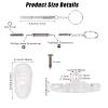 24 Pairs Screw Fixing Silicone Eyeglass Nose Bridge Pads, Transparent Soft Silicone Air Chamber Anti-Slip Eye Glass Nose Grips Repair Kit for Nearsighted Glasses Metal-Framed Glasses Replacement view 2