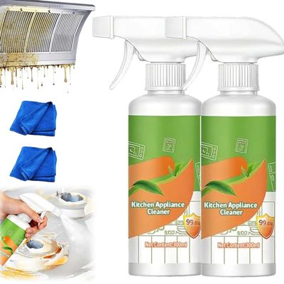 Electrolyzed Ion Kitchen Cleaner Spray, Multi-purpose Household and Kitchen Cleaning Spray, Natural Enzyme Formula to Household Appliances, Kitchen Spray Dissolves Grease Instantly (2PCS 300ML)