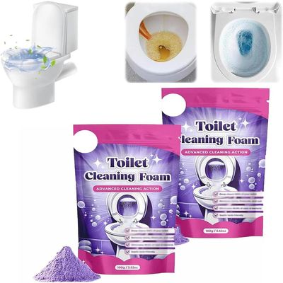 Toilet Cleaner - Fizz Clean Toilet Cleaning Foam,Insta-Action Foam for Sparkling Clean Toilets,Touch Free Foaming toilets Cleaning Foaming Powder,Eliminates Stains (2 Pcs)