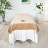 Morbuy Soft Flannel Massage Table Sheet Massage Bed Cover with Face Hole, Solid Color Washable Reusable SPA Beauty Bed Sheet Towel for Salons, SPA and Therapists (Green,90x200cm) view 3