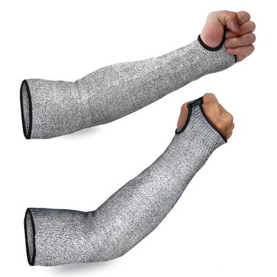 Fafeicy Cut Arm Protection Sleeves, Flexible Thumb Slot Guards, 45cm Safety Gear for Automotive and Metal Stamping Industries (Thumb Slot 45cm)