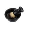 3 In 1 Shaving Brush Kit with Frame Base Soap Bowl and Modern Design Bristle Hair Acrylic Materials Cleaning Tool view 2