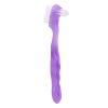 Jelquix Elderly Denture Brush Soft Plaque Removal False Teeth Cleaning Brush for Home Travel (Purple) view 1