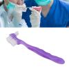 Jelquix Elderly Denture Brush Soft Plaque Removal False Teeth Cleaning Brush for Home Travel (Purple) view 4