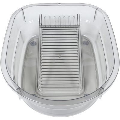 TOYANDONA Laundry Basin with Washboard for Clothes, Gray Multi-Functional Washbasin Suitable for Newborns, Dormitory, and Household Hand Washing, Sturdy Plastic Cleaning Tub
