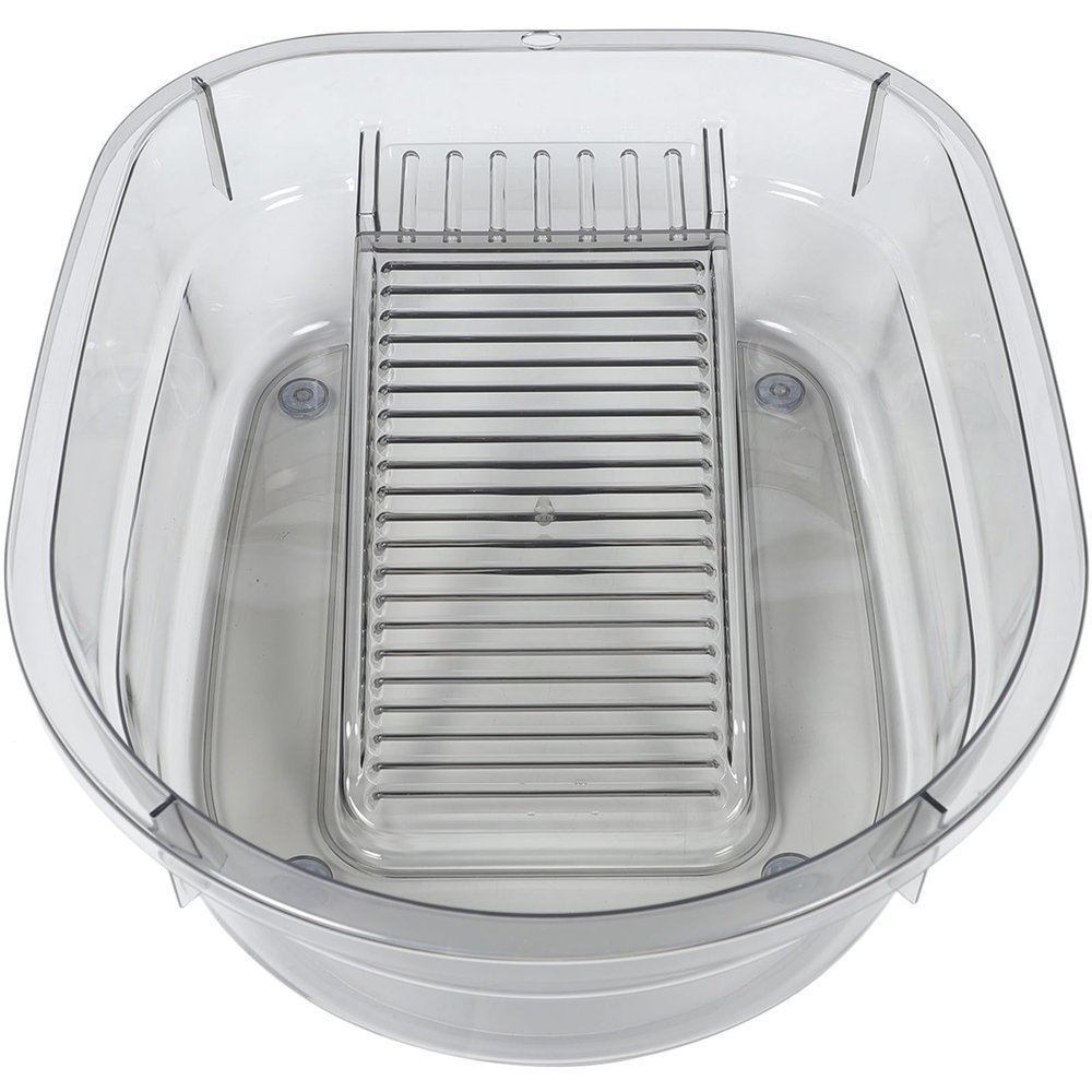 TOYANDONA Laundry Basin with Washboard for Clothes, Gray Multi-Functional Washbasin Suitable for Newborns, Dormitory, and Household Hand Washing, Sturdy Plastic Cleaning Tub