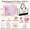 Yinsun Christian Gifts for Women, Faith Based Gift Religious Gifts for Christian Women, Unique Catholic Birthday Gift Set Bible Accessories with Tote Bag & Drinking Jar for Mom Wife Grandma Friend view 2