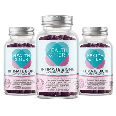 Health & Her Intimate Biome for Women Aged 45+, Vegan, 90 Day Supply