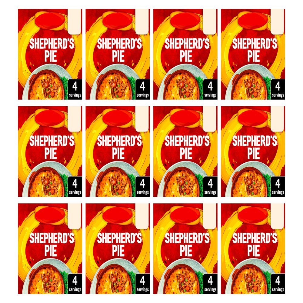 Pie Recipe Mix, 38g, No Artificial Colours, Full of Flavour, Suitable for Vegetarians, 4 Servings,Pack Of 12