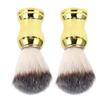 2pcs Shaving Brush Set, Synthetic Shaving Brushes for Men, Curved Handle Ergonomic Design with Fine, Foaming Brush for Shaving Cream and Soap, Easy to Clean ABS Material view 2