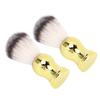 2pcs Shaving Brush Set, Synthetic Shaving Brushes for Men, Curved Handle Ergonomic Design with Fine, Foaming Brush for Shaving Cream and Soap, Easy to Clean ABS Material view 3