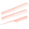 3pcs Detangling Hair Comb Home Salon Portable Hairdressing Tail Comb Set Styling Tool (Light Pink) view 4