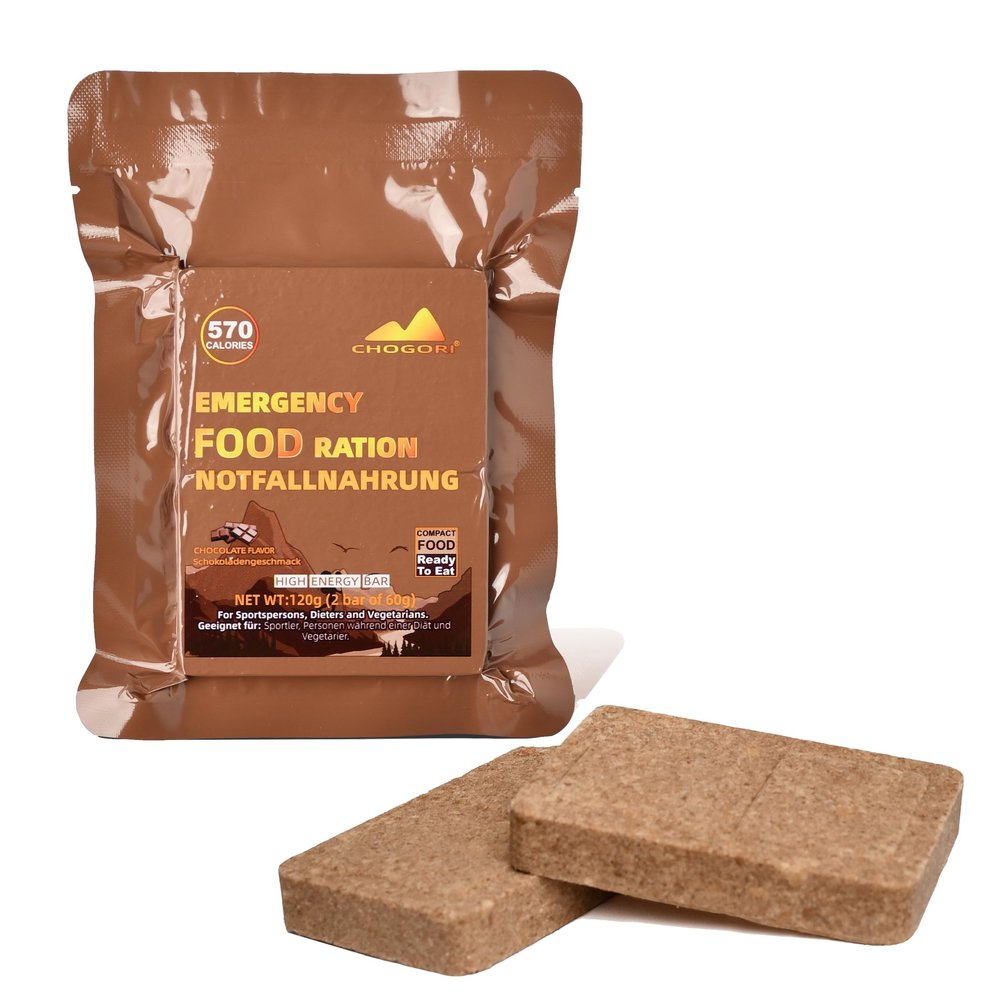 Emergency Food Rations, 20-Year Shelf Life, 6840 kcal, Chocolate Flavor