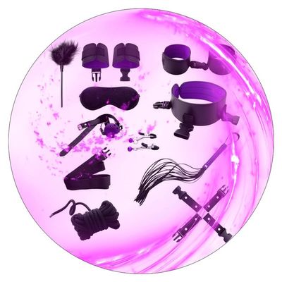 10 Piece New Multifunctional Nylon Set For Enhancing Muscle Strength, Feather Stick, Sleep Eye Mask, Nylon Wristband -Training accessories-D2 (Purple)