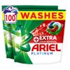 Ariel Platinum PODS, Washing Liquid Laundry Detergent Capsules 100 Washes, +Extra Stain Removal, Remove Even 7-Day Dried-in Stains view 1