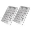 HOODANCOS Braille Alphabet Board with Raised Dots and Punctuation for Beginners 2pcs Interactive Learning Tool, Aluminium-Plastic Panel for Blind Children, Suitable for Home and School Use view 1