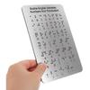 HOODANCOS Braille Alphabet Board with Raised Dots and Punctuation for Beginners 2pcs Interactive Learning Tool, Aluminium-Plastic Panel for Blind Children, Suitable for Home and School Use view 4