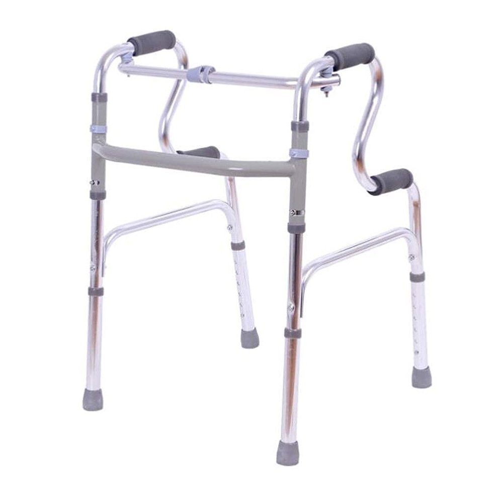 Walking Frame, Walking Frame,Folding,Adjustable Height Non-Slip Aid Rehabilitation Aluminum Alloy s for Seniors Elderly Yearn for(Without Wheels)