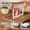 Bed Rail for Elderly and Disabled Beds, Stable and Firm for Elderly and Disabled Beds, Assistive Products with 2 Armrests and Storage Bag, Safe and Stable, Suitable for Pregnant Women, Elderly, etc view 3