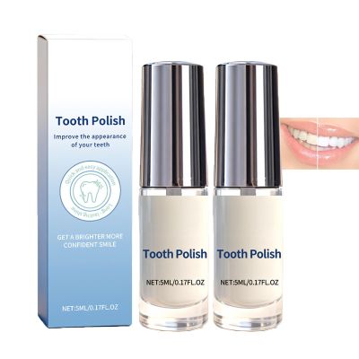 Tooth Polish, Cosmetic Teeth Whitening Liquid, Teeth Whitening Essence, Natural Gentle Whitening Teeth Care, Easy to Use (2pcs)