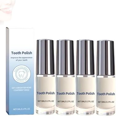 Miraloud Tooth Polish, White Tooth Paint, Natural Teeth Whitening Paint, Gentle Whitening Teeth Care, Easy to Use (4PCS)