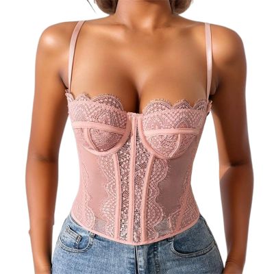 Sexy Lingerie for Women Sets Naughty Lace Bodysuit Halter Neck Teddy with Thigh Cuffs Big Bownot Bridal Nightdress Cutout Wasit Mesh Slim Bodycon Date Night Valentine's Day Clubwear Red