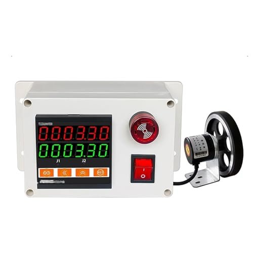 Digital Distance Meter Counter, Rotary Encoder with Rolling Wheel and Buzzer, High-Speed Measurement, 0-999999 Counting Range, Upper and Lower Limit Alarms