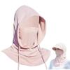 Hotainoys Sun Protection Mask Breathable Ice Silk Cooling Full Face Cover for Sun Protection with Hood and Neck Shield Fast Dry Washable Sunscreen Mask for Running Cycling UV Face view 2