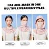 Hotainoys Sun Protection Mask Breathable Ice Silk Cooling Full Face Cover for Sun Protection with Hood and Neck Shield Fast Dry Washable Sunscreen Mask for Running Cycling UV Face view 4
