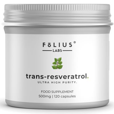 FOLIUS LABS Ultra High Purity Resveratrol Capsules - 99% Trans-Resveratrol