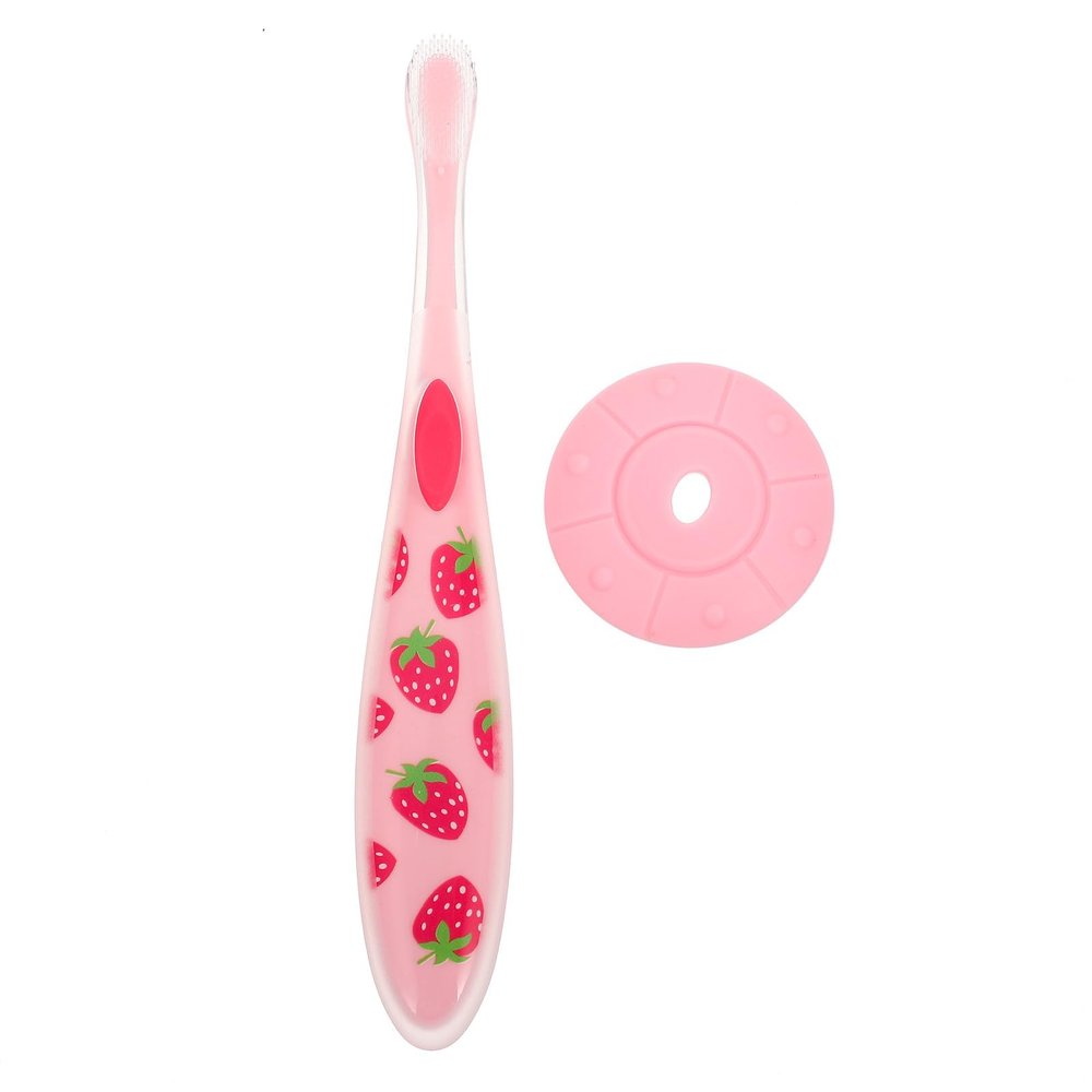 HONITANO Portable Silicone Toothbrush Lovely Design for Boy Girl Extra Soft Bristles Convenient for Travel and Home Use Boy Girl Oral Care Tool