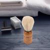 Alipis Wooden Beard Grooming Brush with Boar Bristle Hair, MenS Shaving Cream Foaming Brush with Wooden Handle, Suitable for Travel and Facial Hair Styling view 4