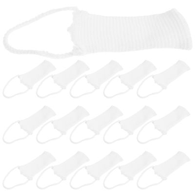 MUCKLILY 50pcs Elastic Cotton Mesh Cap for Adult Head Dressing Retainer with Enhanced Breathability and Easy Single-Handed Application, Suitable for Emergency Head Care and Home Kits