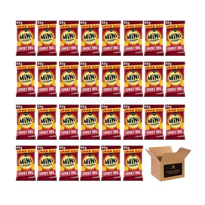 Shopior Mini Cheddars Cheese Grab Bag | Crunchy Oven Baked Biscuits, Classic British Snack, Perfect for Lunchboxes, Parties & Sharing (Mini Cheddars Smoky BBQ - 45g x 30Pack)