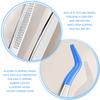 4 Pieces of Blue Dip Plastic Tweezers, Non-Slip Precision Clips, Coin and Stamp Clamping Tools, Suitable for Handmade Jewelry Making, Pet Feeding and Other Scenes. view 3