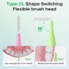 24-Piece Interdental Brush Set, Thickened with Extended Handle, 6 Sizes for Interdental Spaces of 0.4/0.6/0.7/0.8/1.0/1.2 mm, Portable, Reusable, for the Whole Family view 4