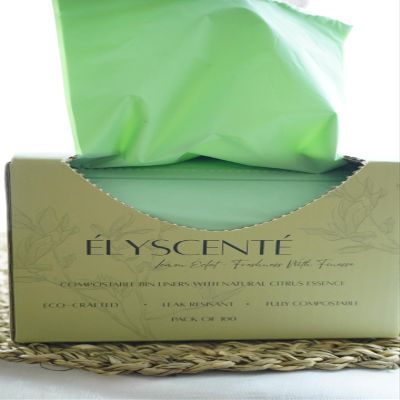 10L Scented Bin Liners Lemon Scented 100 Bags For Kitchen Office and Bathroom Leak Proof Bin Bags - lyscent