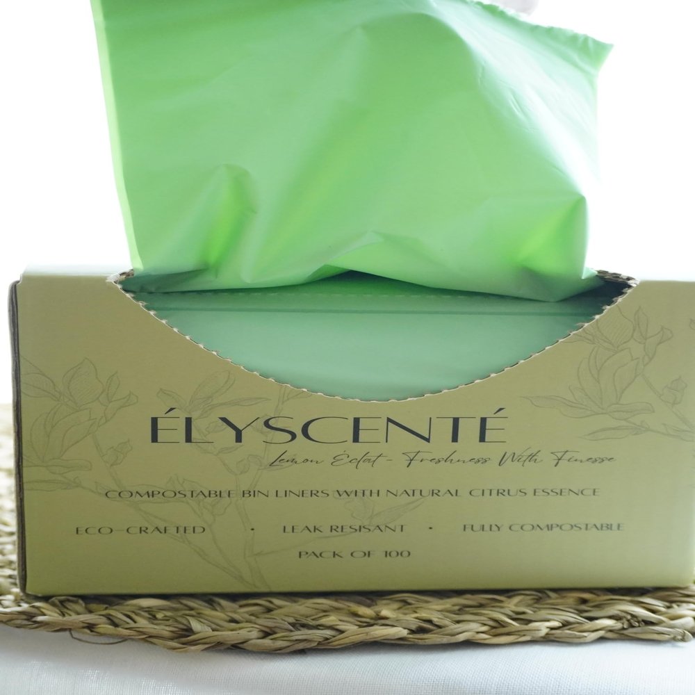 10L Scented Bin Liners Lemon Scented 100 Bags For Kitchen Office and Bathroom Leak Proof Bin Bags - lyscent