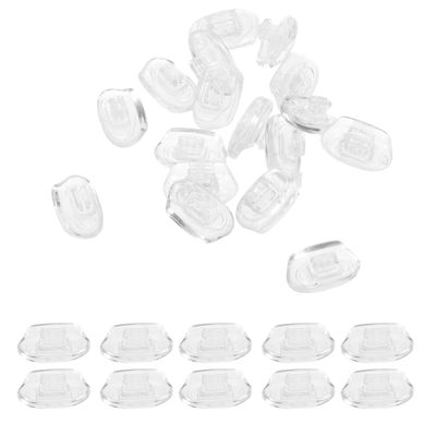 CALLARON 20 Pairs Adjustable Silicone Eyeglass Nose Pads Set Soft Nose Cushions for Glasses Replacement for Comfortable Eyewear Support and