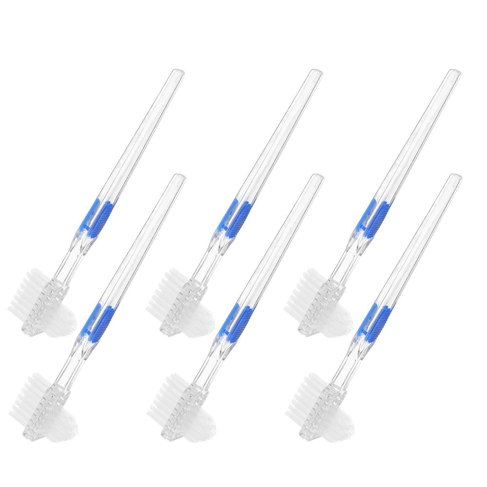 EPIGEIST 6pcs Denture Cleaning Brush for Adults Seniors Double Sided Brush Gentle Oral Care for Retainer Cleaning