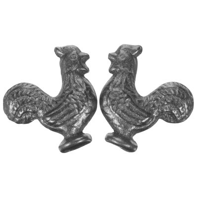 NUOBESTY 2pcs Cast Iron Cooking Tools Iron Rooster Kitchen Utensils Natural for Vegans Athletes Use in Kitchen