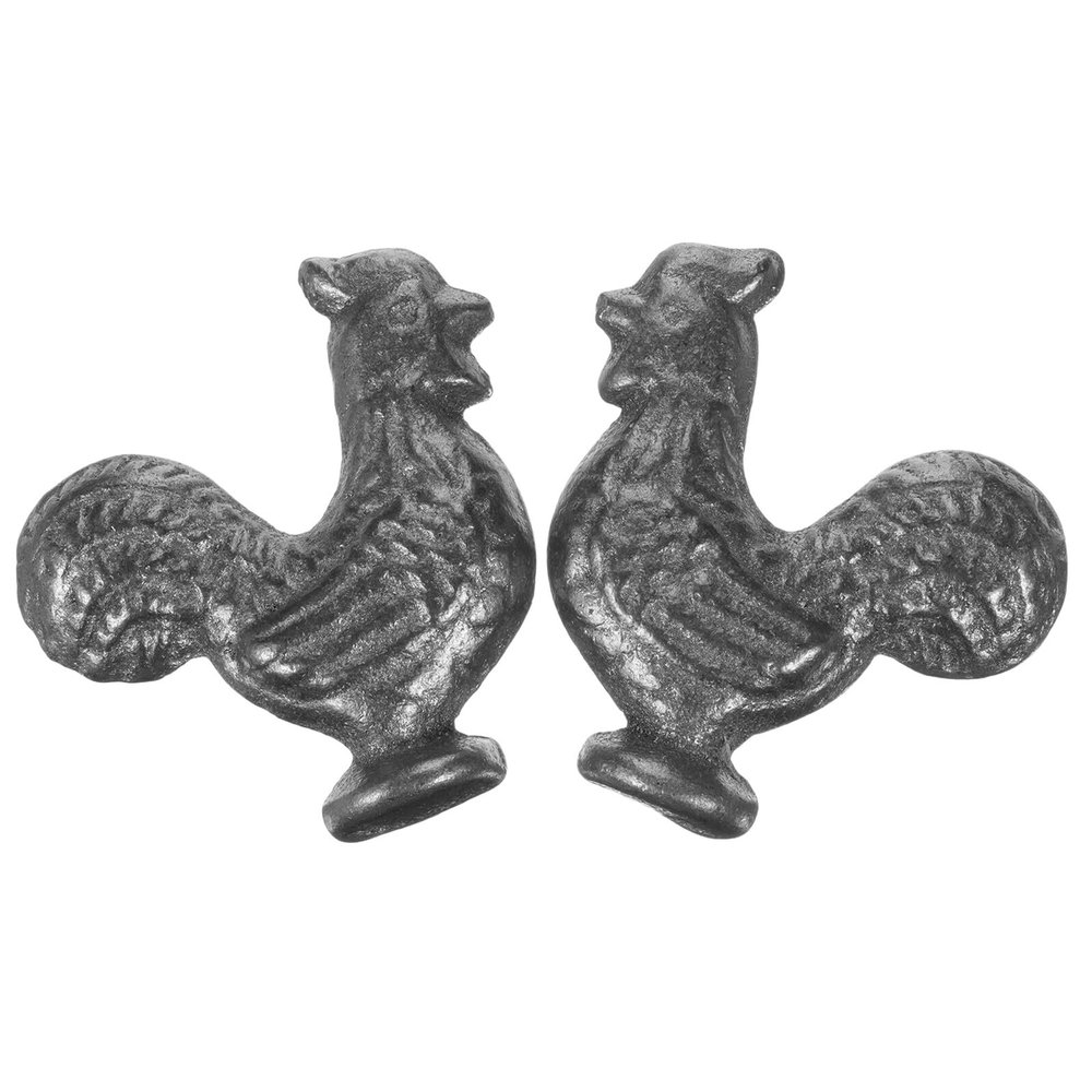 NUOBESTY 2pcs Cast Iron Cooking Tools Iron Rooster Kitchen Utensils Natural for Vegans Athletes Use in Kitchen
