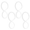 Baluue 4pcs Silicone Lunch Box Sealing Rings for Food Containers and Bento Boxes, Leakproof and Airtight Replacement Gaskets, Precise Fit for School and Meal Prep view 1