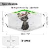 BULALABU Dust Mask with Replaceable Filters Polyester Anti Pollution Mask M Shaped Nose Clip Breathable Reusable Mask for Outdoor Public Places Protection UK Europe view 2