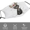 BULALABU Dust Mask with Replaceable Filters Polyester Anti Pollution Mask M Shaped Nose Clip Breathable Reusable Mask for Outdoor Public Places Protection UK Europe view 3