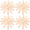 BAZEITFLOW 50pcs Wooden Sticks Blank Craft Sticks for DIY Crafts Wide Ice Cream for Making Ice Pops and Small Lollipop view 1
