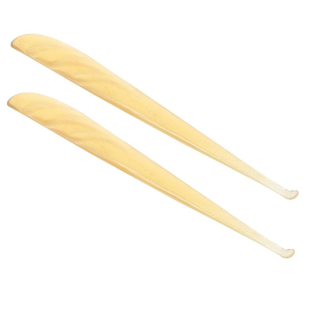 Warmhm 2 Pcs Medium Earwax Removal Tools with Spoon, Portable Household Ear Picks for Safe Ear Cleaning and Wax Extraction at Home