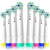 8PCS iO Replacement Heads Compatible with Oral b iO 2/3/4/5/6/7/8/9/10 Series Electric Toothbrushes, Medium Softness, Sensitive Gums Care, White