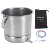 Adfaga Bucket Kit 1.6L Stainless Steel Reusable Shower System for Colon Cleansing Water Washing and Coffee Hydrotherapy with Accessories and Storage Bag view 1